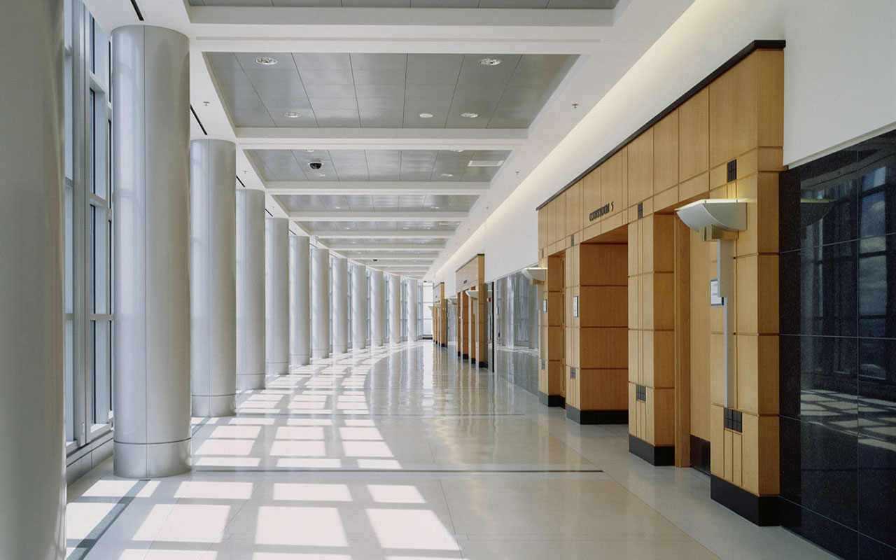 US Federal Courthouse Corridor